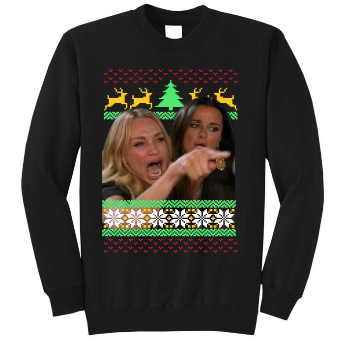 Yelling At A Cat Ugly Christmas Sweater Meme Sweatshirt