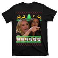 Yelling At A Cat Ugly Christmas Sweater Meme T-Shirt