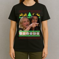 Yelling At A Cat Ugly Christmas Sweater Meme T-Shirt