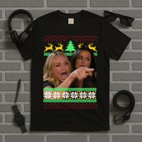 Yelling At A Cat Ugly Christmas Sweater Meme T-Shirt