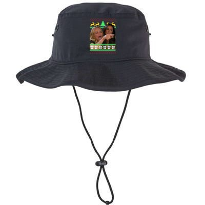 Yelling At A Cat Ugly Christmas Sweater Meme Bucket Hat