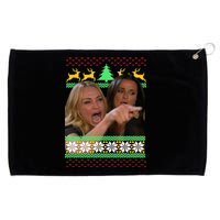 Yelling At A Cat Ugly Christmas Sweater Meme Grommeted Golf Towel