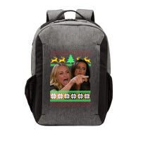 Yelling At A Cat Ugly Christmas Sweater Meme Vector Backpack