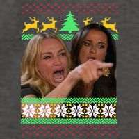 Yelling At A Cat Ugly Christmas Sweater Meme Vector Backpack