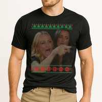 Yelling At Cat Meme Funny Ugly Christmas Cooling Performance Crew T-Shirt