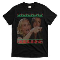 Yelling At Cat Meme Funny Ugly Christmas T-Shirt