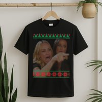 Yelling At Cat Meme Funny Ugly Christmas T-Shirt