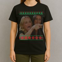 Yelling At Cat Meme Funny Ugly Christmas T-Shirt