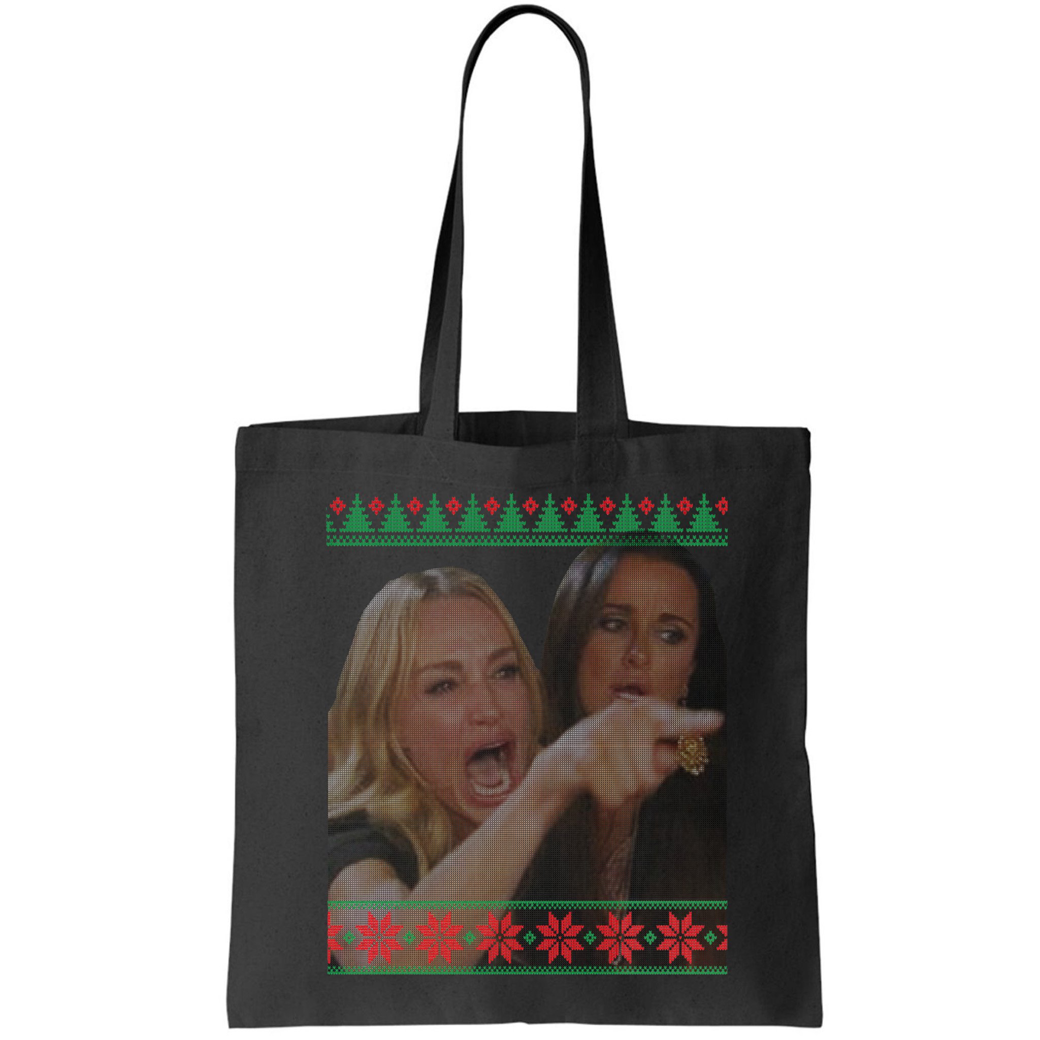 Yelling At Cat Meme Funny Ugly Christmas Bag