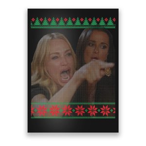 Yelling At Cat Meme Funny Ugly Christmas Poster