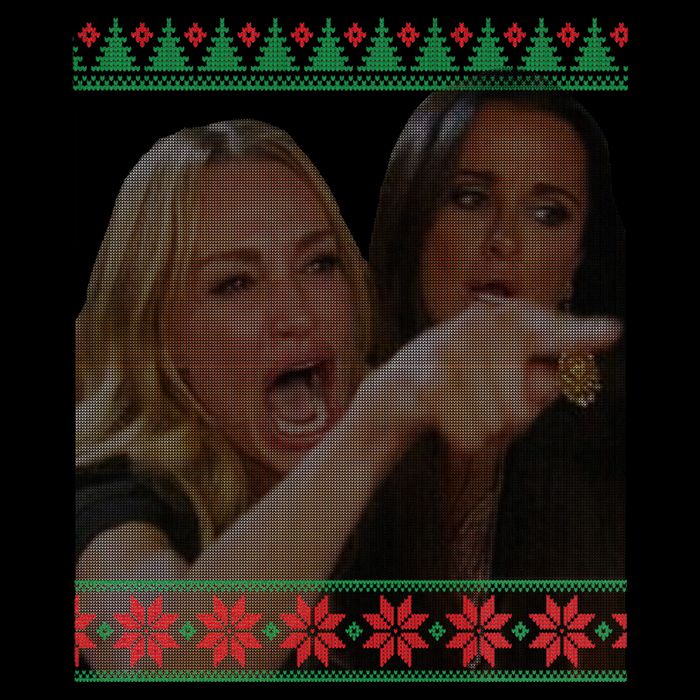 Yelling At Cat Meme Funny Ugly Christmas Poster