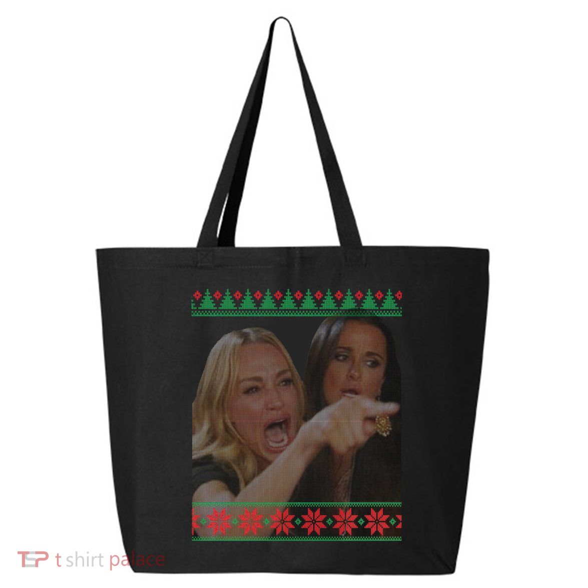 Yelling At Cat Meme Funny Ugly Christmas 25L Jumbo Tote