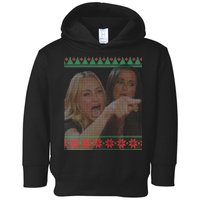 Yelling At Cat Meme Funny Ugly Christmas Toddler Hoodie