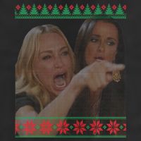 Yelling At Cat Meme Funny Ugly Christmas Golf Towel