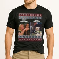 Yelling Cat Meme Christmas Sweater Funny Cooling Performance Crew T-Shirt