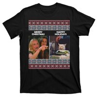 Yelling Cat Meme Christmas Sweater Funny T-Shirt