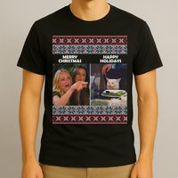 Yelling Cat Meme Christmas Sweater Funny T-Shirt