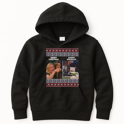 Yelling Cat Meme Christmas Sweater Funny Kids Hoodie