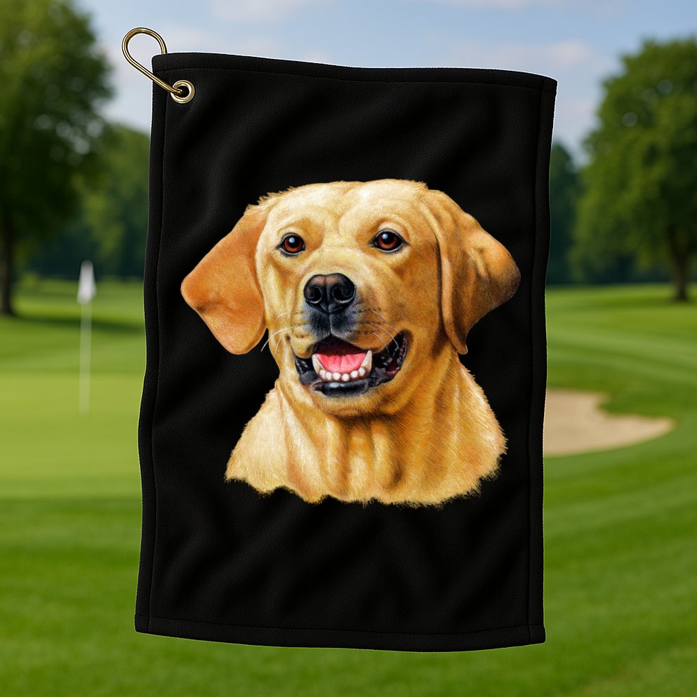 Yellow Lab Golf Towel