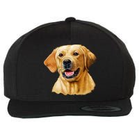 Yellow Lab Wool Snapback Cap