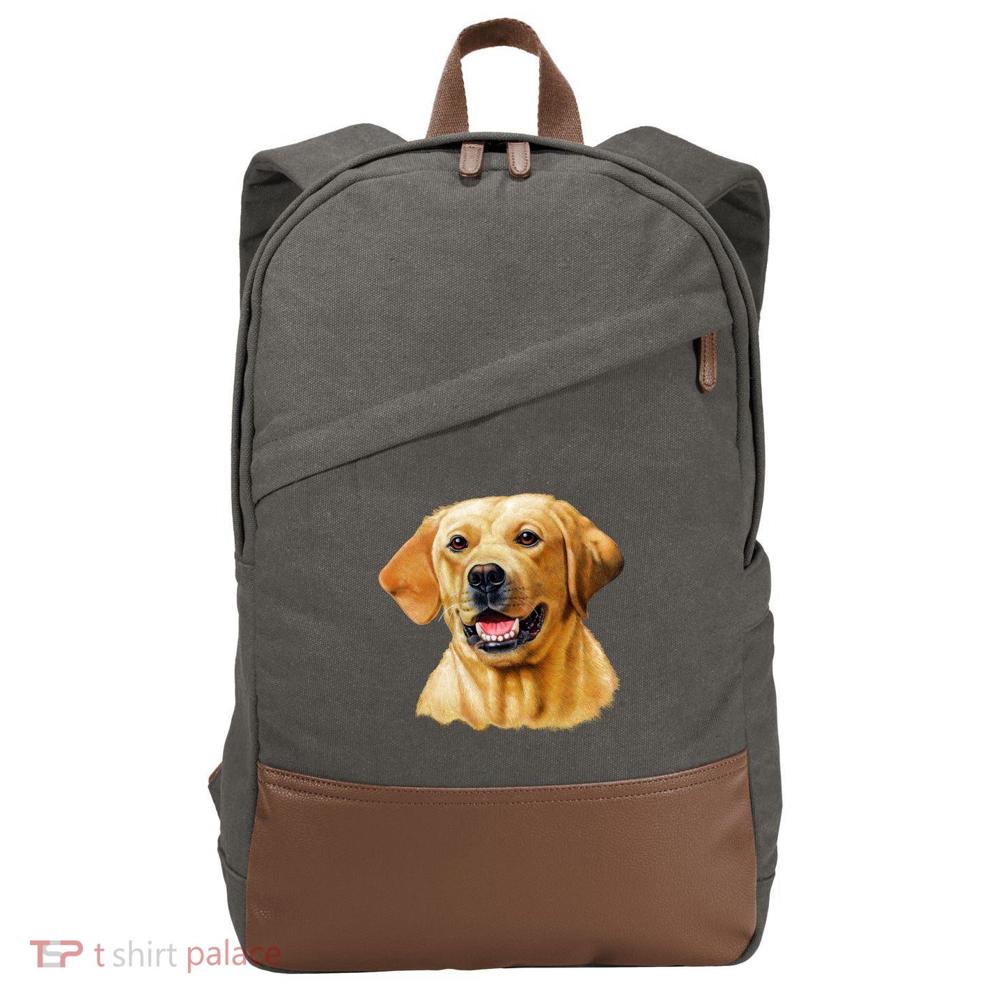 Yellow Lab Cotton Canvas Backpack