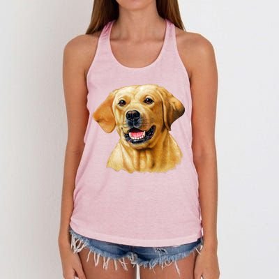 Yellow Lab Women's Knotted Racerback Tank