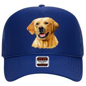 Yellow Lab High Crown Mesh Back Trucker Hat