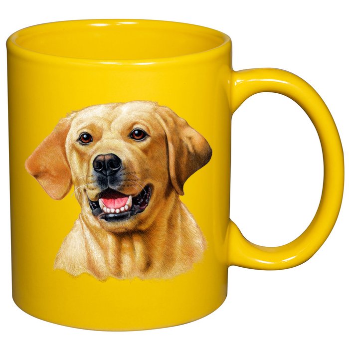 Yellow Lab 11oz C Handle Ceramic Mug