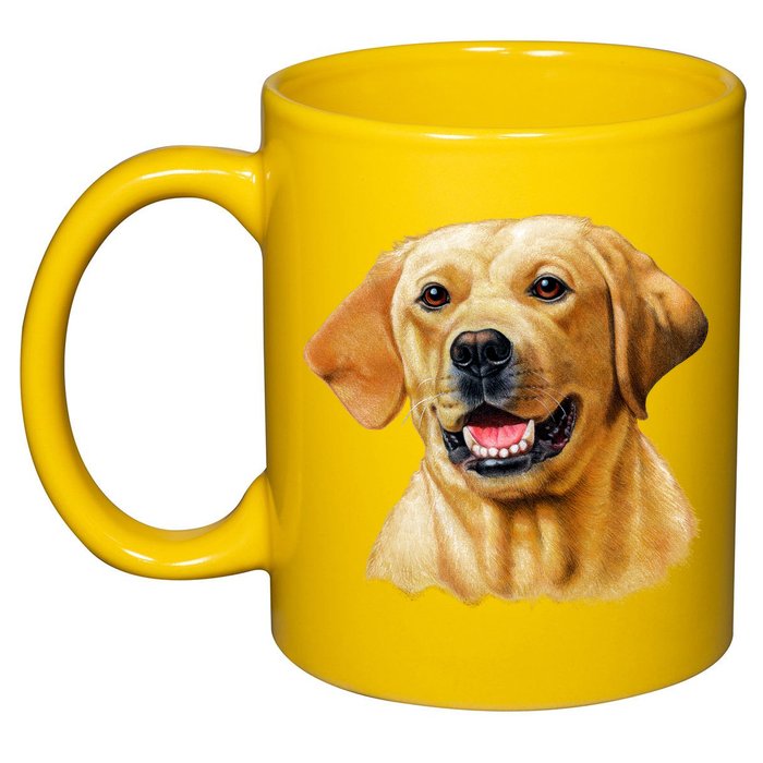 Yellow Lab 11oz C Handle Ceramic Mug