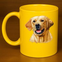 Yellow Lab 11oz C Handle Ceramic Mug