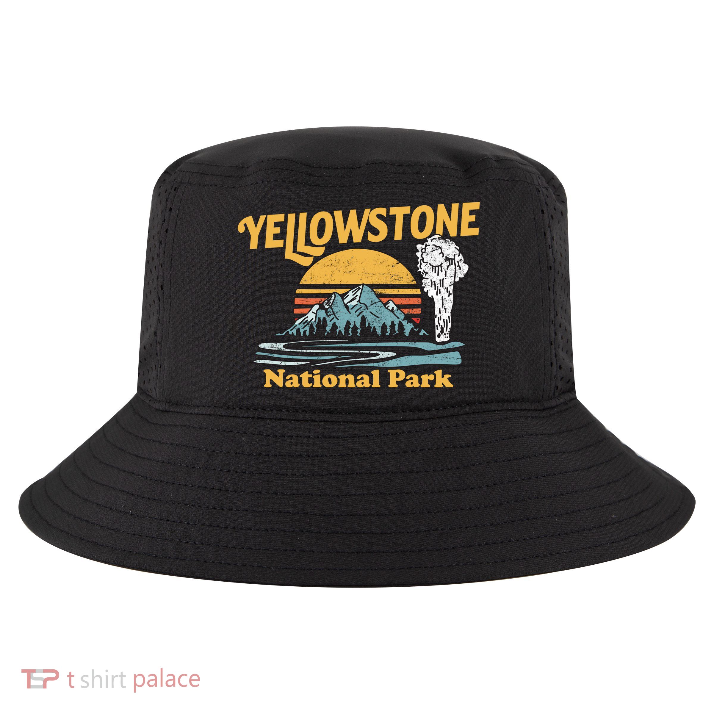 Yellow Stone Park Retro Cool Comfort Performance Bucket Hat