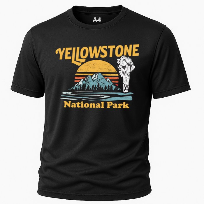 Yellow Stone Park Retro Cooling Performance Crew T-Shirt