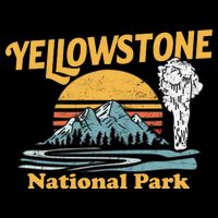 Yellow Stone Park Retro Cooling Performance Crew T-Shirt