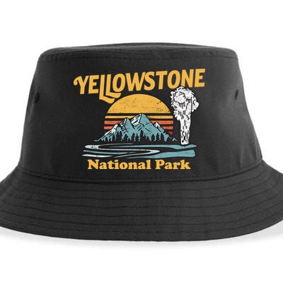 Yellow Stone Park Retro Sustainable Bucket Hat