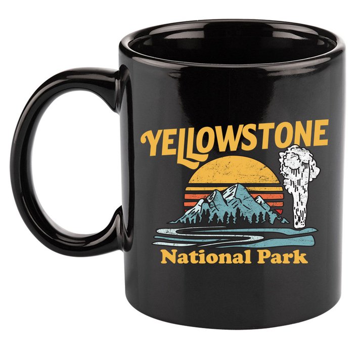 Yellow Stone Park Retro 11oz C Handle Ceramic Mug