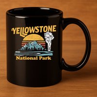 Yellow Stone Park Retro 11oz C Handle Ceramic Mug