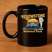 Yellow Stone Park Retro 11oz C Handle Ceramic Mug