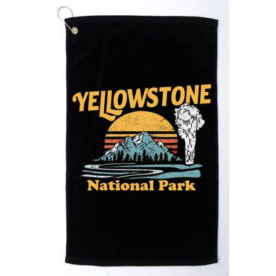 Yellow Stone Park Retro Golf Towel