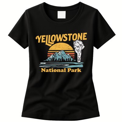 Yellow Stone Park Retro Womens T-Shirt