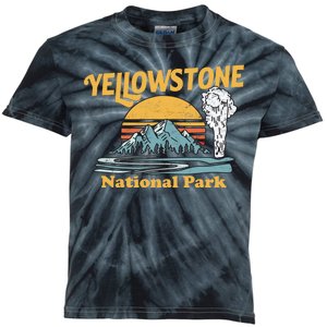 Yellow Stone Park Retro Kids Tie-Dye T-Shirt