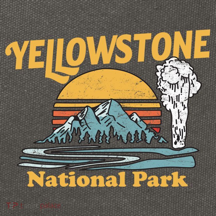 Yellow Stone Park Retro Cotton Canvas Backpack