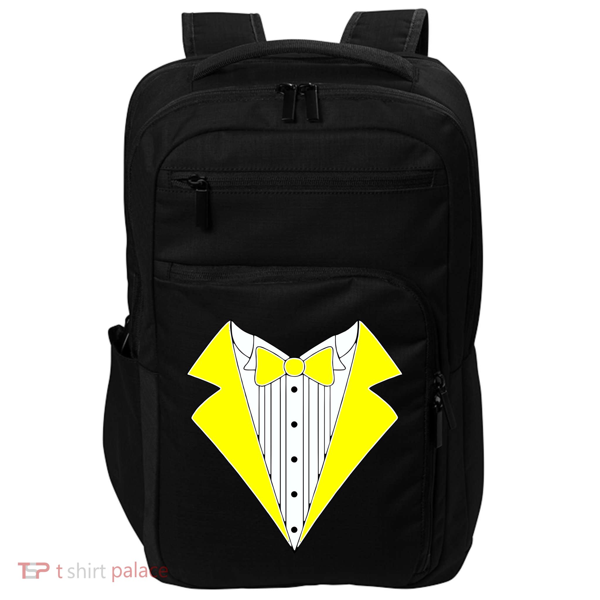 Yellow Tuxedo Tux Wedding Impact Tech Backpack