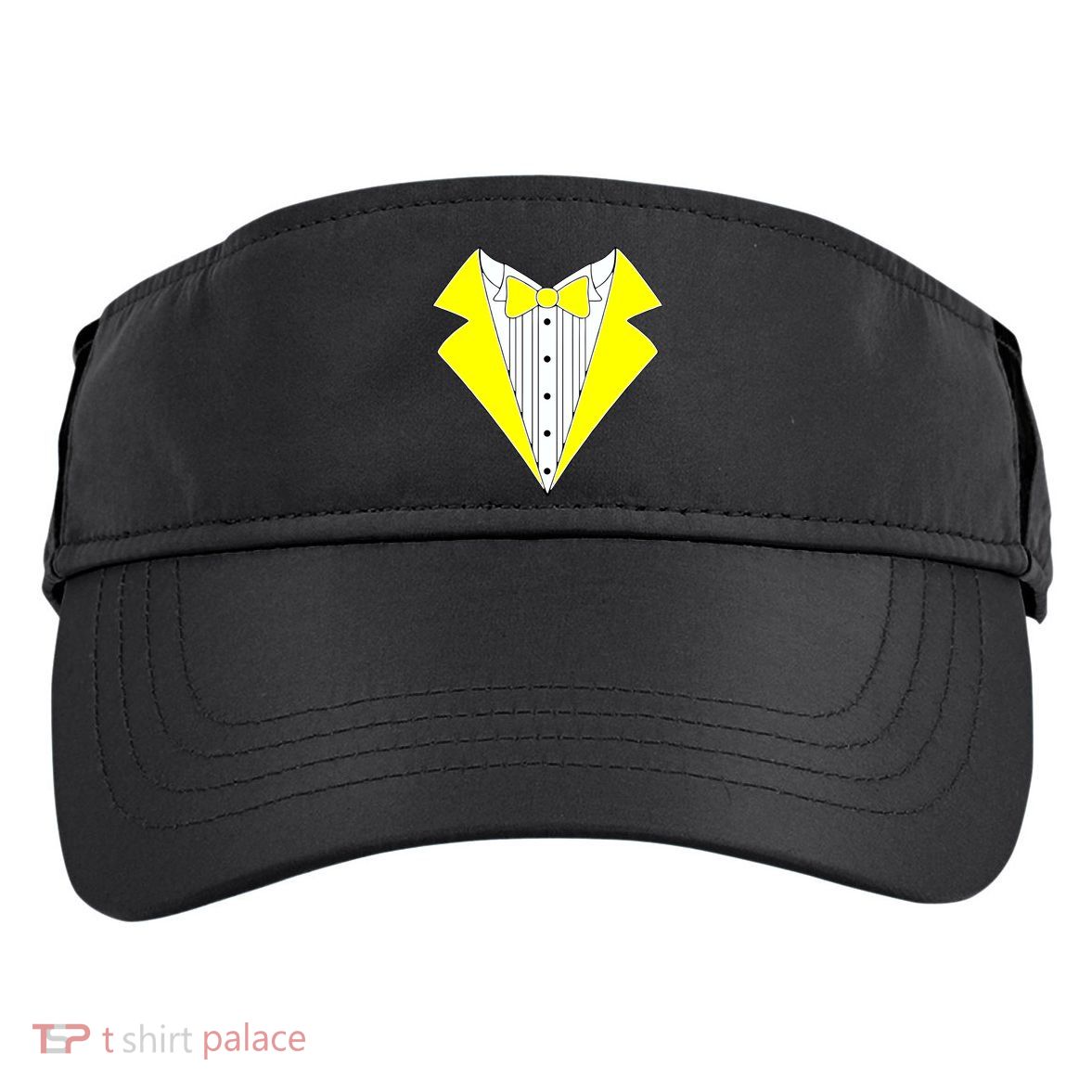 Yellow Tuxedo Tux Wedding Adult Drive Performance Visor