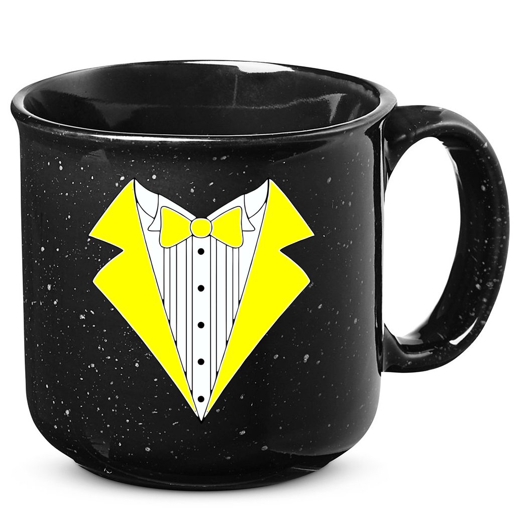 Yellow Tuxedo Tux Wedding 15oz Campfire Ceramic Mug