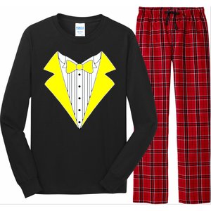 Yellow Tuxedo Tux Wedding Long Sleeve Pajama Set