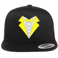 Yellow Tuxedo Tux Wedding Flatbill Hat