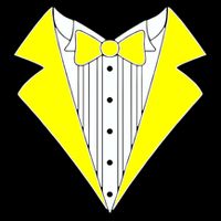 Yellow Tuxedo Tux Wedding Flatbill Hat