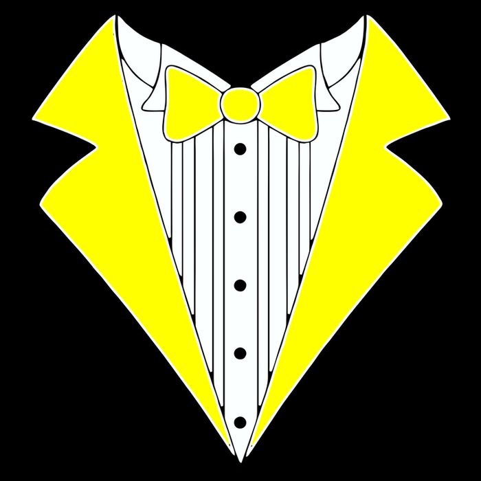 Yellow Tuxedo Tux Wedding Flatbill Hat