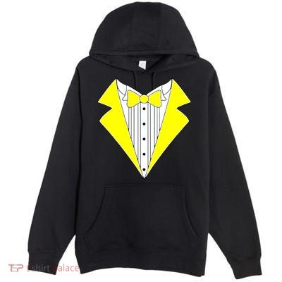Yellow Tuxedo Tux Wedding Premium Pullover Hoodie
