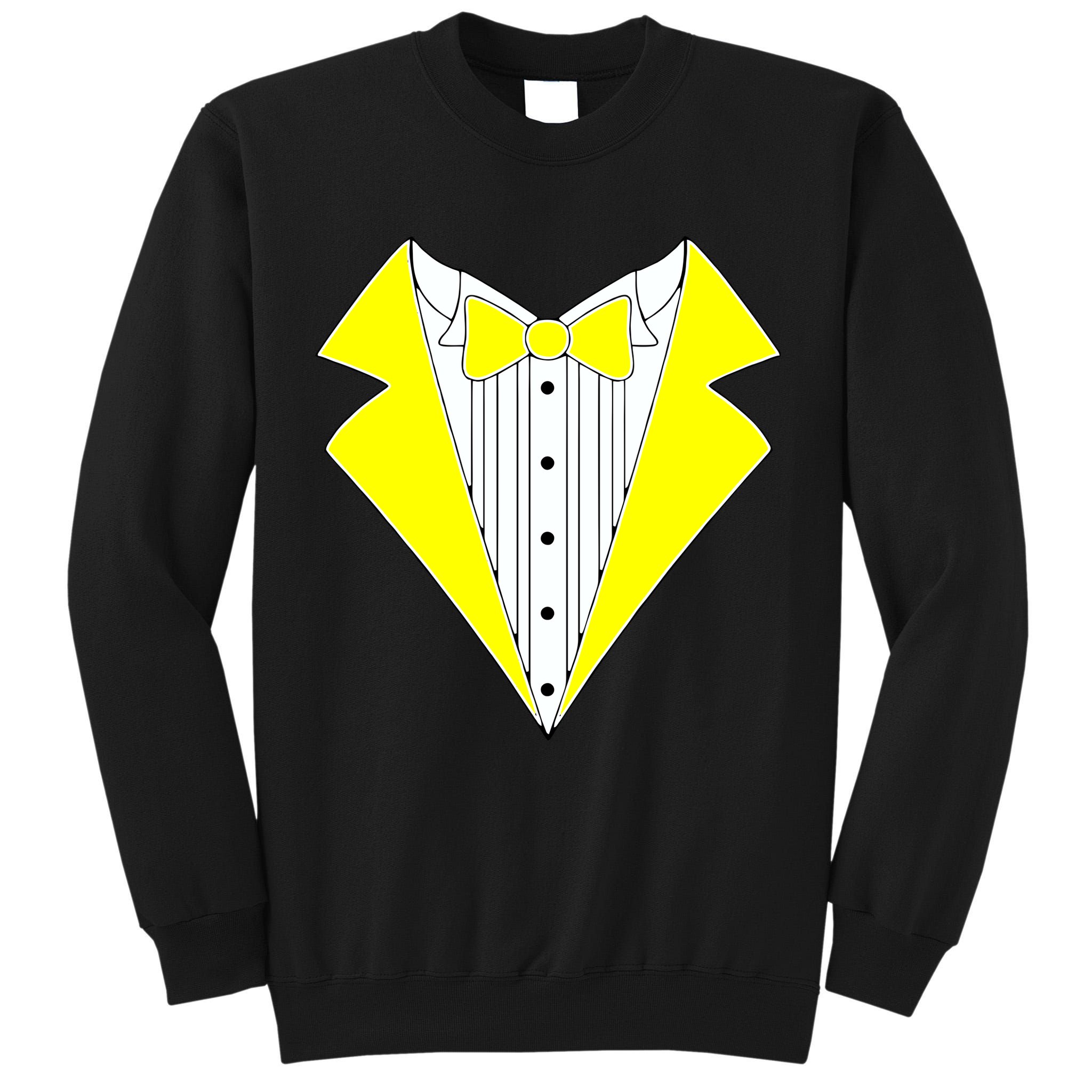 Yellow Tuxedo Tux Wedding Tall Sweatshirt